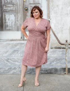 Passion Lilie Mauve Dots Jersey Dress