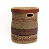 KAZI Home Goods Patterned Grass Hamper - Brown