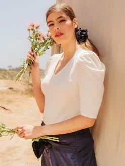 Valani Pauline Hemp Knit Puff Top 30 Valani Pauline Hemp Knit Puff Top