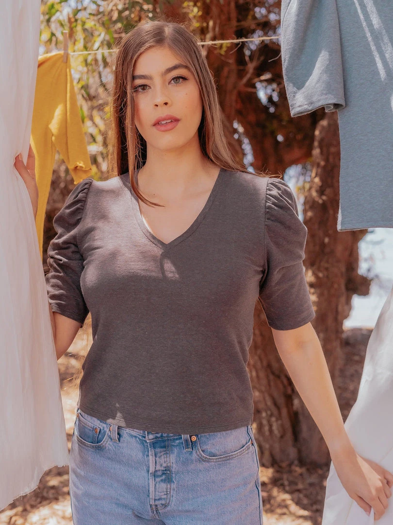 Valani Pauline Hemp Knit Puff Top 6 Valani Pauline Hemp Knit Puff Top