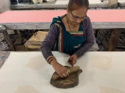 Symbology Peacock Feather Maxi Modal Wrap Dress - Cream + Gold