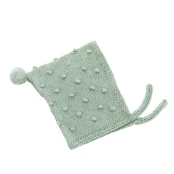 Pebble Fair Trade Baby Bobble Bonnet - Teal