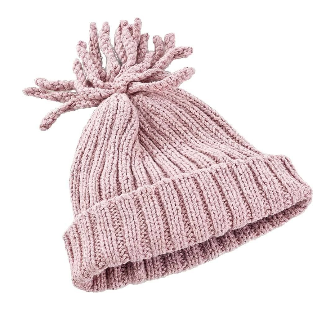Pebble Fair Trade Ribbed Baby Hat - Dusky Pink 3 Pebble Fair Trade Ribbed Baby Hat - Dusky Pink