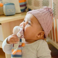Pebble Fair Trade Ribbed Baby Hat - Dusky Pink 6 Pebble Fair Trade Ribbed Baby Hat - Dusky Pink