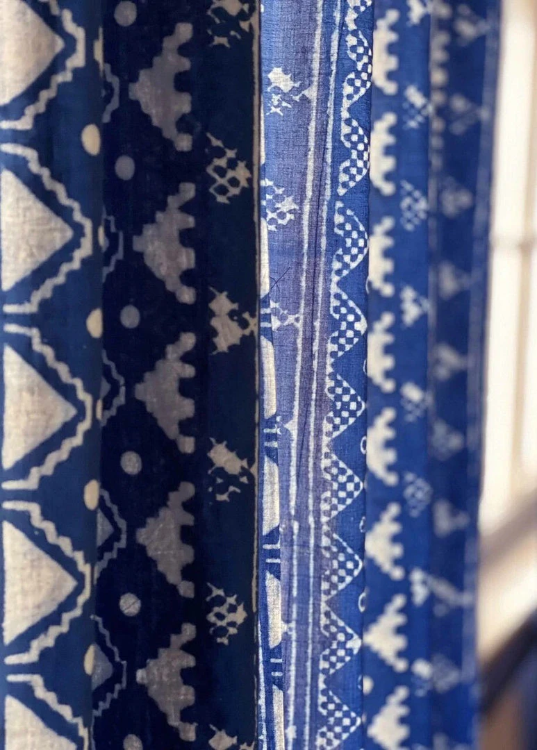 Ichcha Phulkari Indigo Curtain Panel 4 Ichcha Phulkari Indigo Curtain Panel