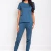 Leena & Lu Pima Short Sleeve Jogger Set