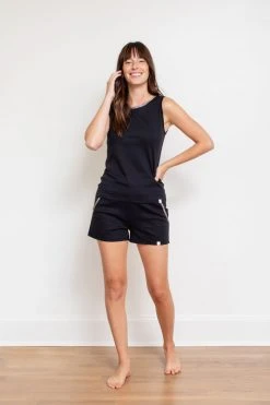 Leena & Lu Pima Sleeveless Tee Pajama Set Best Sellers
