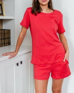 Leena & Lu Pima Tee And Short Pajama Set