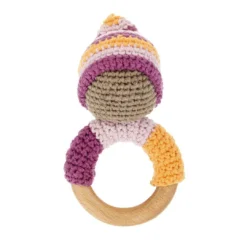 Pebble Pixie Rattle Teething Ring Fair Trade