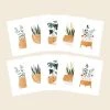 Cute Root Greeting Cards Plants And Pots Plantable Cards - 10 Pack