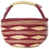 Swahili African Modern Plum Diamond Bolga Basket