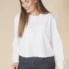 Poplinen Clothing Cindy Crop Pocket Tee - White
