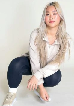 Poplinen Frances Tencel Zip Collar Sweatshirt Clothing