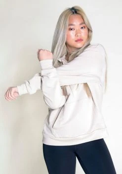 Poplinen Frances Tencel Zip Collar Sweatshirt Clothing