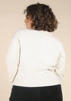 Poplinen Clothing Gwen Tencel Long Sleeve Tee - Ivory 10 Poplinen Clothing Gwen Tencel Long Sleeve Tee - Ivory