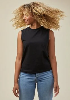 Poplinen Recy Muscle Tank - Black Best Sellers