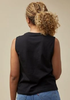 Poplinen Recy Muscle Tank - Black Best Sellers