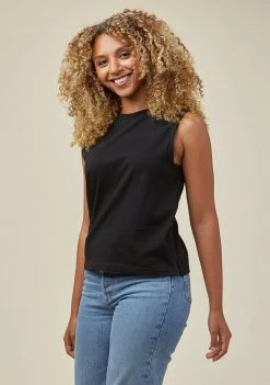 Poplinen Recy Muscle Tank - Black Best Sellers