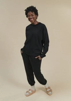 Poplinen René Jogger Sweatshirt - Black