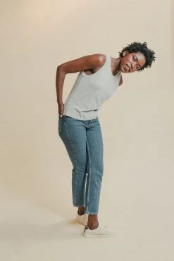 Poplinen Shirley Bamboo Tank Top - Gray