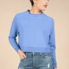 Poplinen Wilder Mock Neck Sweatshirt - Periwinkle Clothing