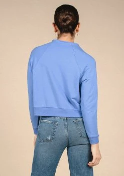 Poplinen Wilder Mock Neck Sweatshirt - Periwinkle Clothing