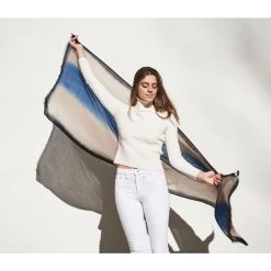 Studio Variously Prussian Cashmere Scarf