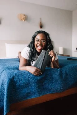 Purse & Clutch Small Asymmetric Clutch - Black