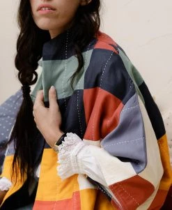 Anchal Clothing Quilted Multi-Check Cocoon Jacket