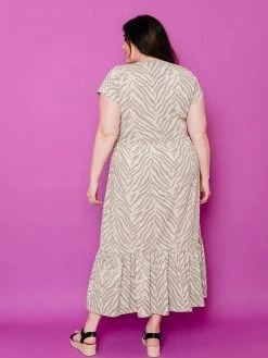 Mata Traders Clothing Randi Savanna Stripe Midi Dress