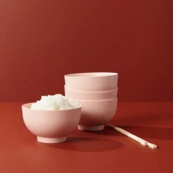 EKOBO Kitchen + Dining Recycled Bamboo Rice Bowl Set