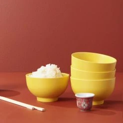 EKOBO Kitchen + Dining Recycled Bamboo Rice Bowl Set
