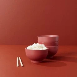 EKOBO Kitchen + Dining Recycled Bamboo Rice Bowl Set