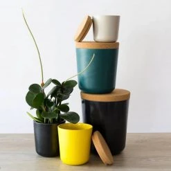 EKOBO Home Goods Recycled Bamboo Storage Jar Set