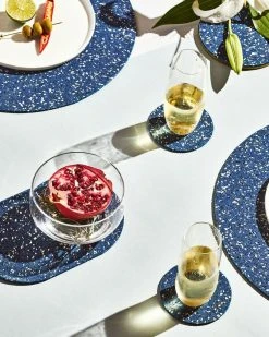 Slash Objects Kitchen + Dining Recycled Brass + Rubber Trivet - Royal