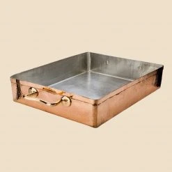 Amoretti Brothers Home Goods Recycled Copper Roasting Pan W/ Handles
