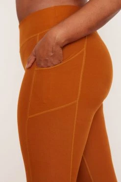 Wolven Recycled Legging With Pockets- Turmeric Best Sellers