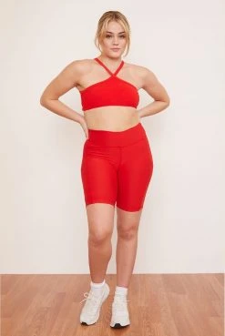 Wolven Recycled Pyramid Top - Cayenne 15 Wolven Recycled Pyramid Top - Cayenne