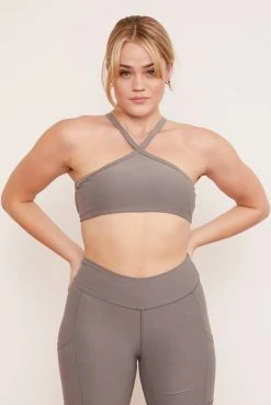Wolven Recycled Pyramid Top - Wolf Gray Activewear + Athleisure