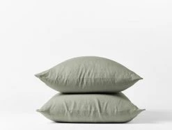 Coyuchi Home Goods Relaxed Linen Pillowcase Set - Laurel