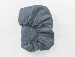 Coyuchi Relaxed Linen Sheet Set - Harbor Blue