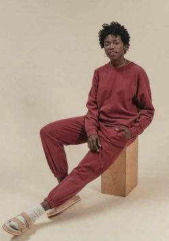 Poplinen René Jogger Sweatshirt - Brick Clothing