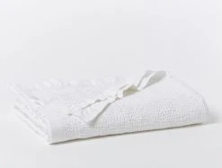 Coyuchi Home Goods Reyes Waffle Blanket - Alpine White