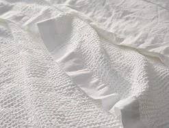 Coyuchi Home Goods Reyes Waffle Blanket - Alpine White