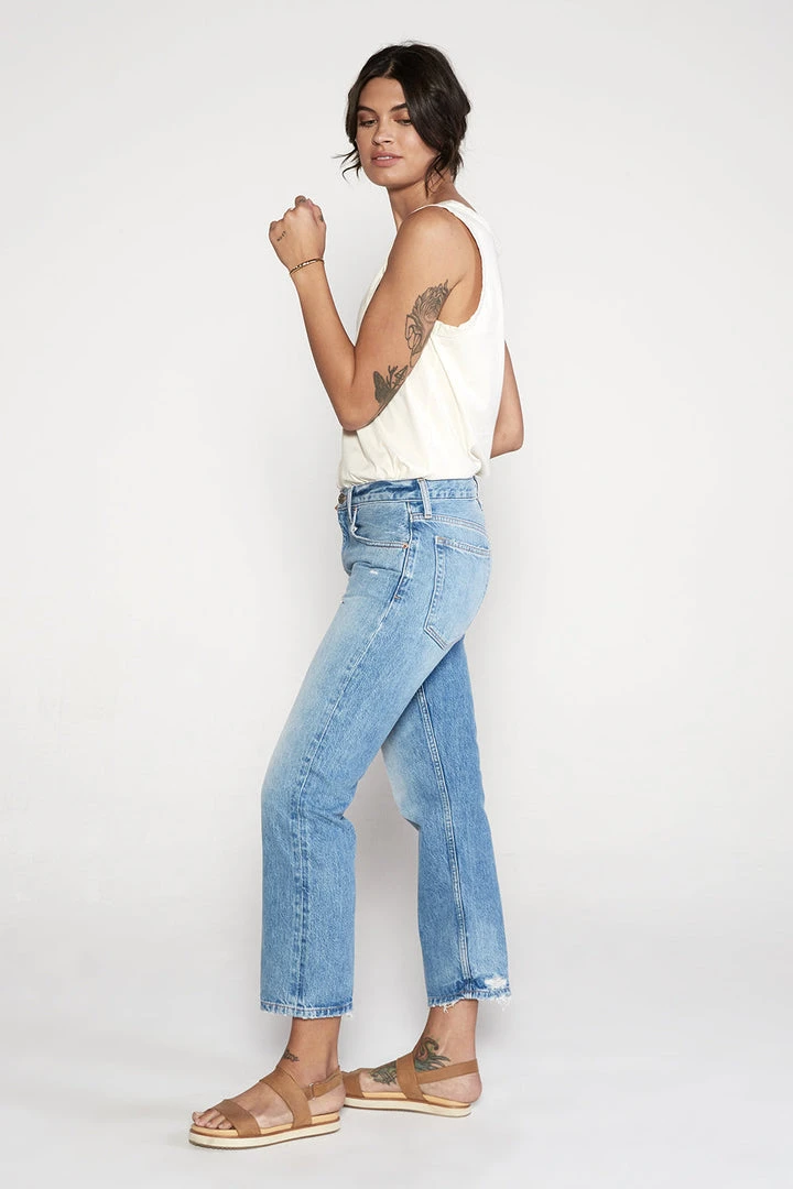 ÉTICA Rhea Midrise Straight Crop Jean - Storm Surge 4 ÉTICA Rhea Midrise Straight Crop Jean - Storm Surge