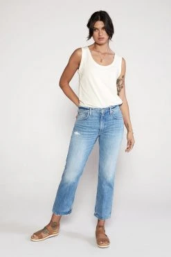 ÉTICA Rhea Midrise Straight Crop Jean - Storm Surge 9 ÉTICA Rhea Midrise Straight Crop Jean - Storm Surge