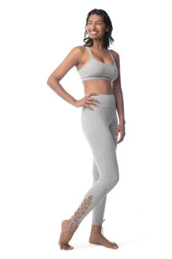 Synergy Organic Clothing Rhythm Yoga Bra - Heather Gray