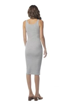 Synergy Organic Clothing Rib Knit Foundation Dress - Heather Gray 7 Synergy Organic Clothing Rib Knit Foundation Dress - Heather Gray