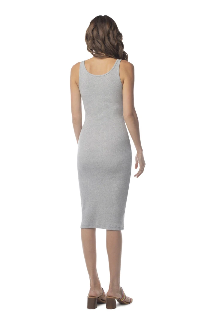 Synergy Organic Clothing Rib Knit Foundation Dress - Heather Gray 5 Synergy Organic Clothing Rib Knit Foundation Dress - Heather Gray