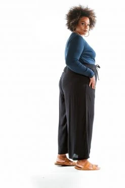 Tonlé Rib Upcycled V Neck Top